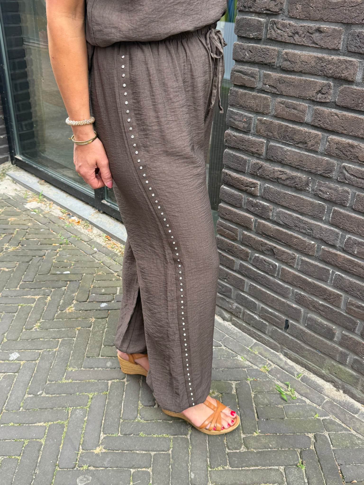 Tweedelig set bruin | Marja  - Afbeelding 2