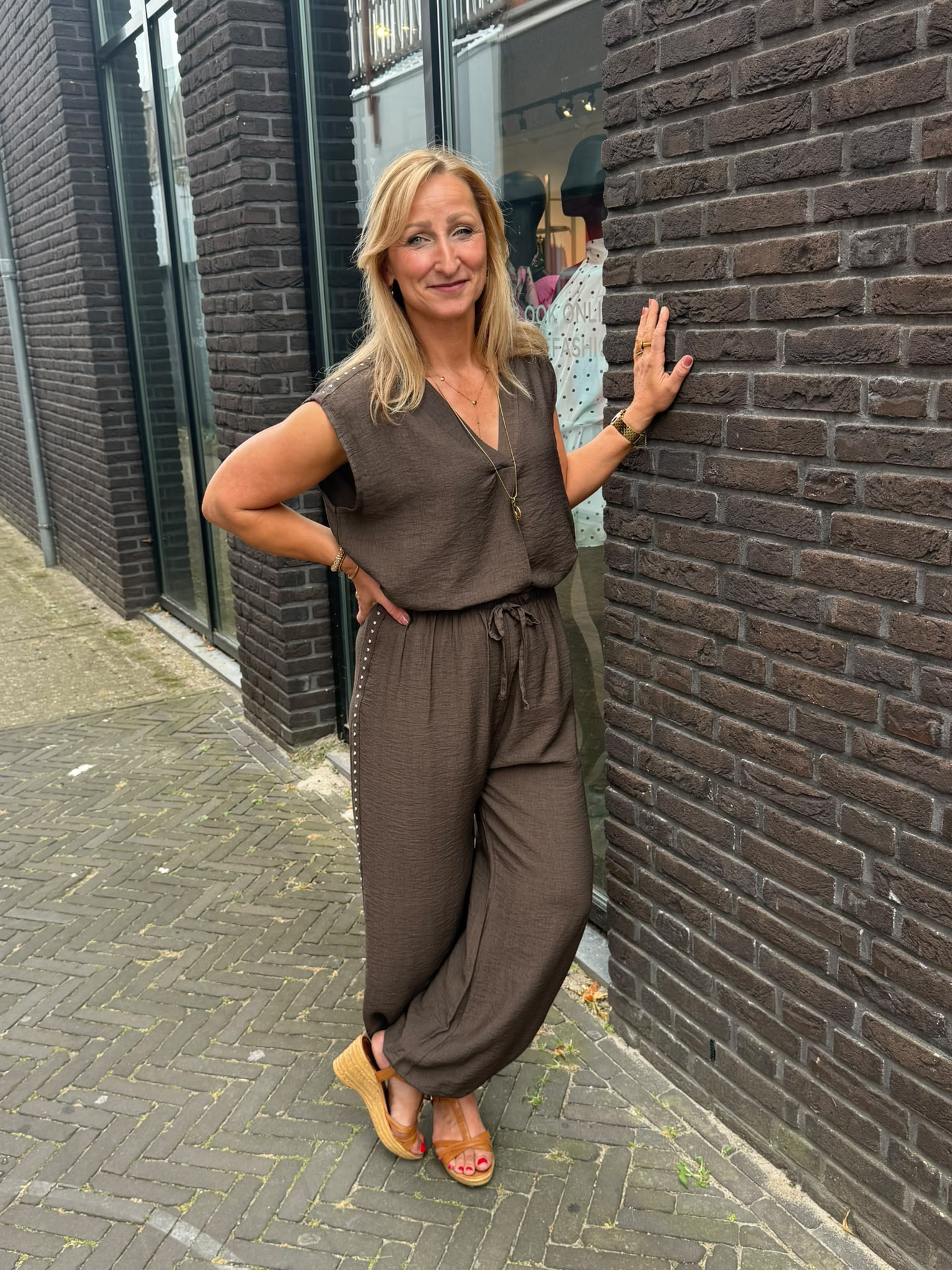 Tweedelig set bruin | Marja 