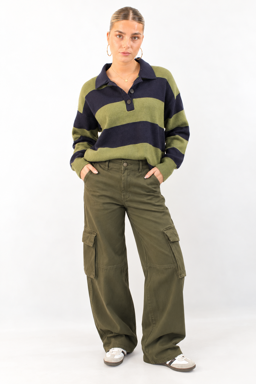 Cargo broek army | Kay - Afbeelding 4