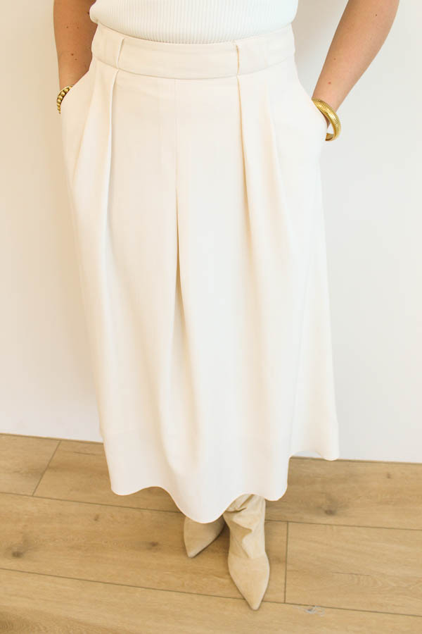 A-lijn rok ecru | Esla - Afbeelding 2