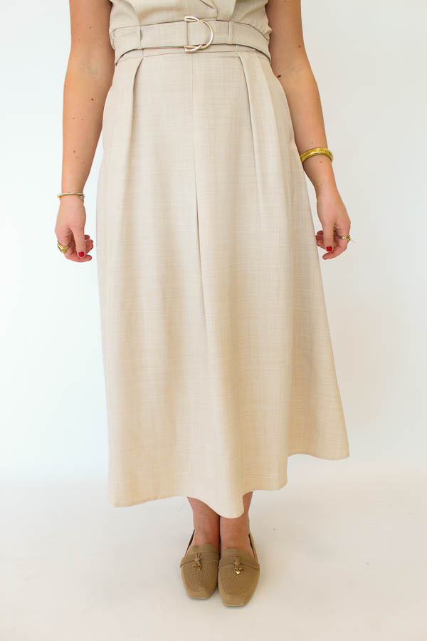 A-lijn rok beige | Esla - Afbeelding 1