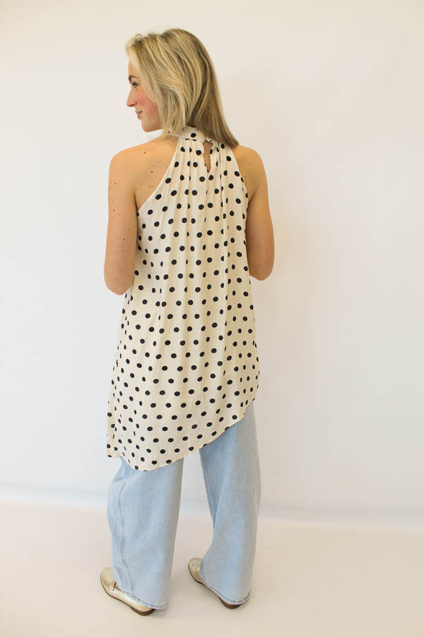 Asymmetrische top beige | Layla - Afbeelding 3