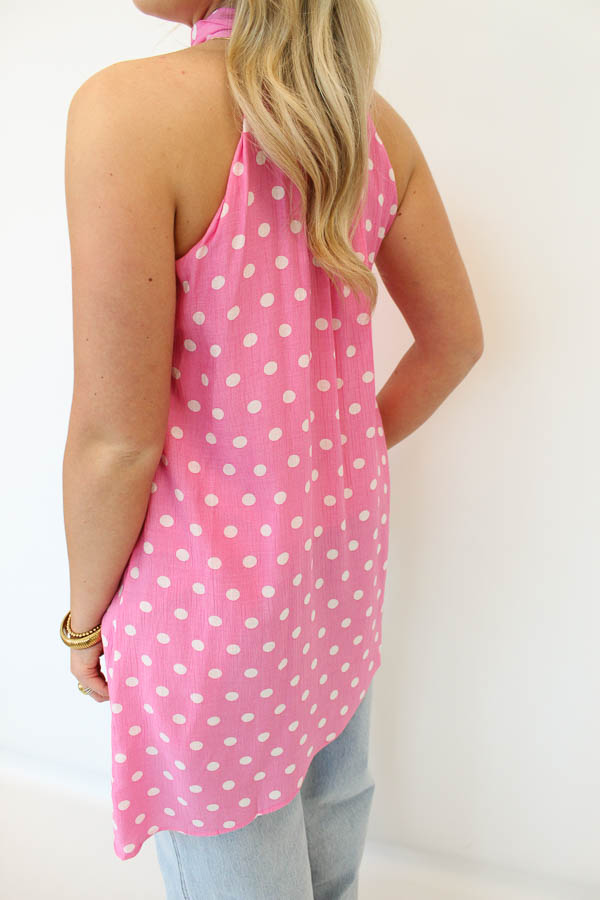Asymmetrische top roze | Layla - Afbeelding 3