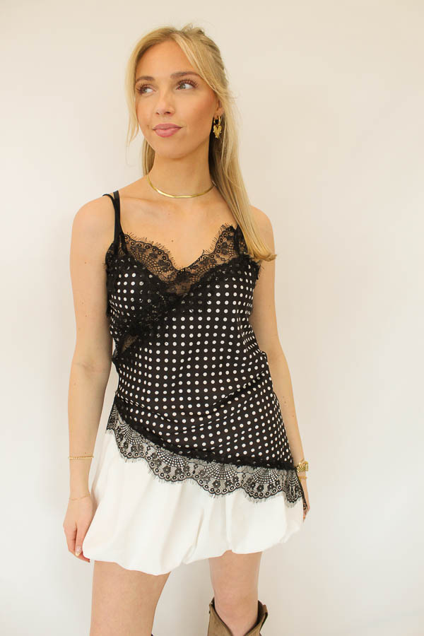 Asymmetrische top zwart | Saar
