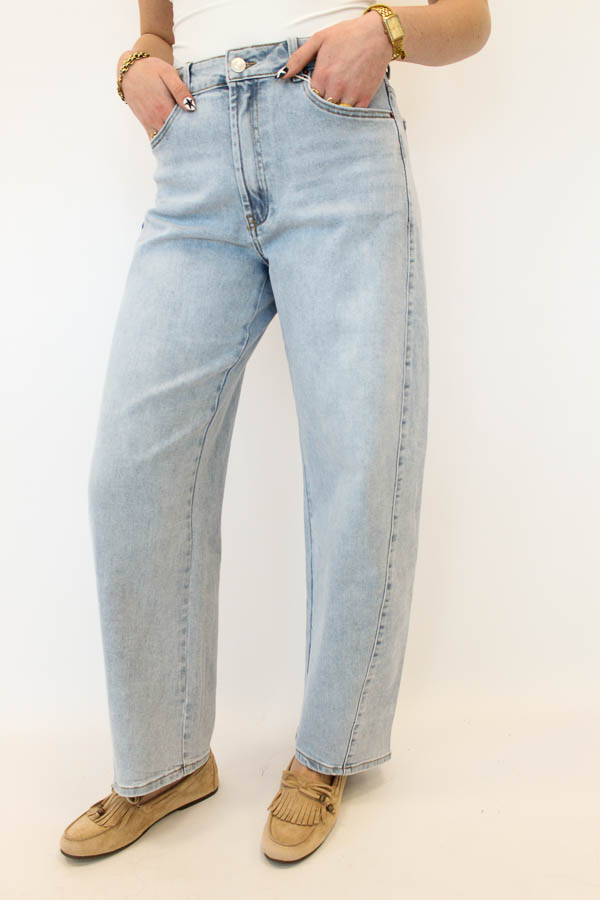 Baggy balloon jeans blauw | Mia