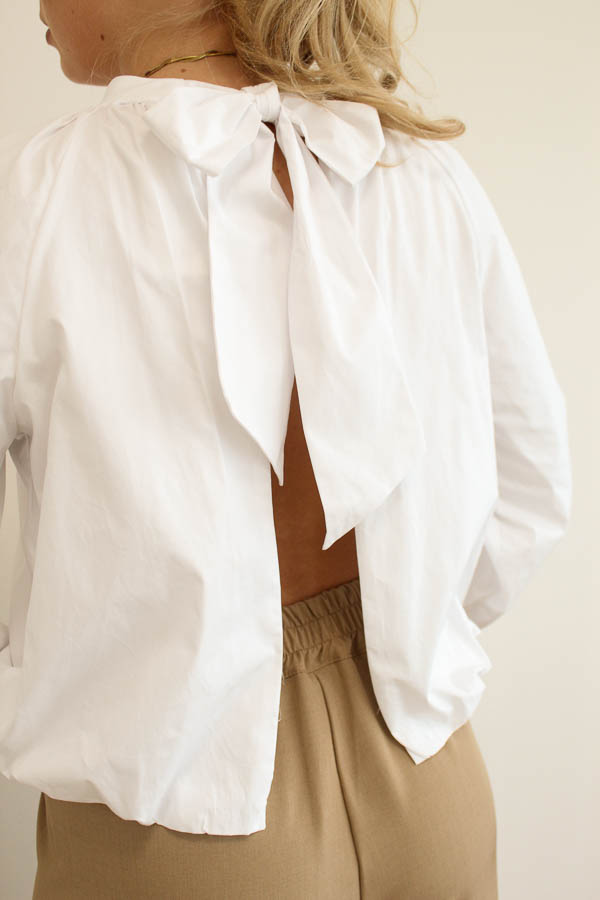 Balloon blouse wit | Vajèn - Afbeelding 3