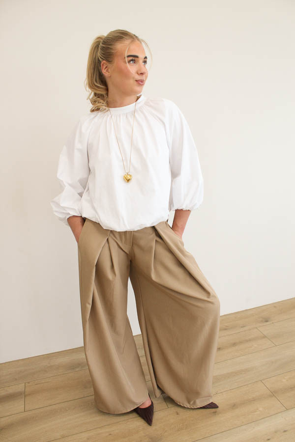 Balloon blouse wit | Vajèn - Afbeelding 4