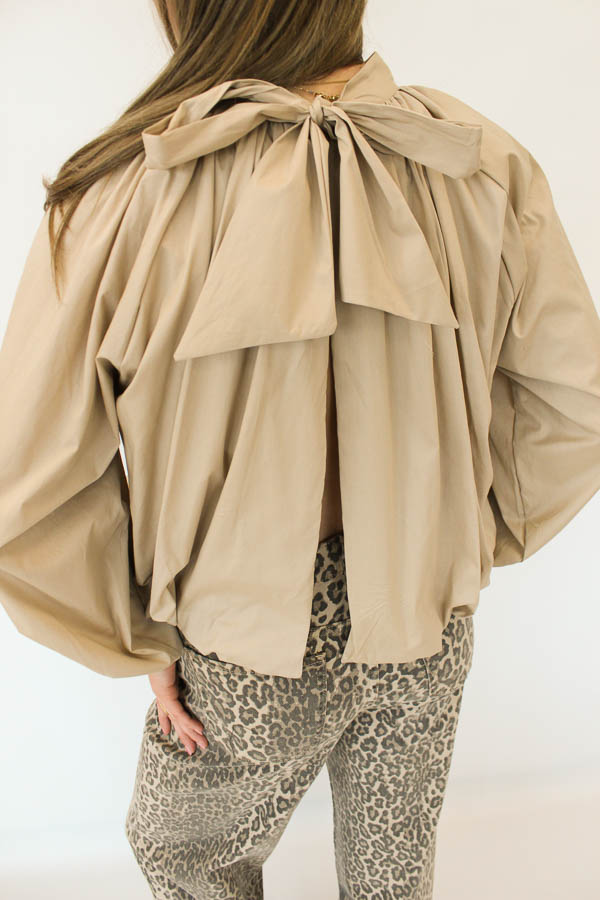 Balloon blouse zand  | Mia - Afbeelding 3