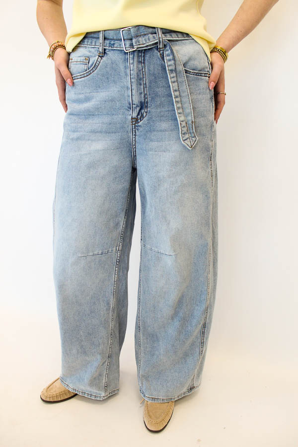 Balloon jeans blauw | Flo