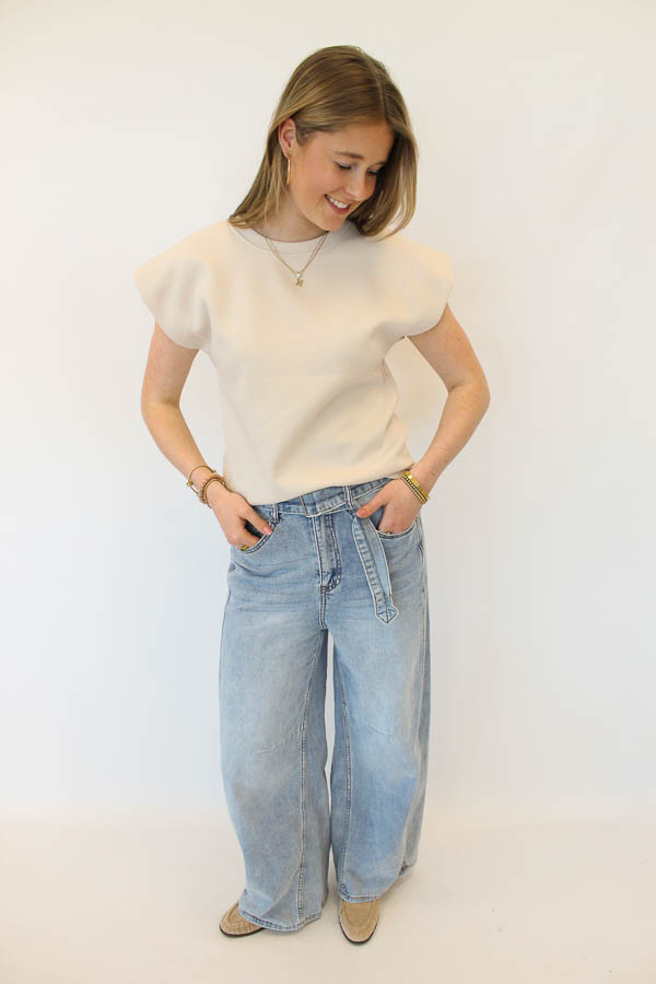 Balloon jeans blauw | Flo - Afbeelding 4