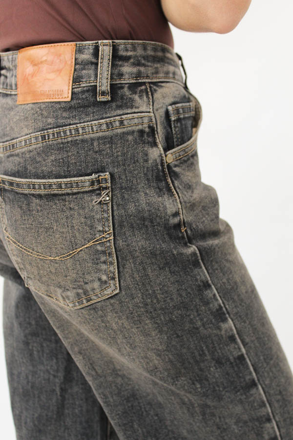 Wide leg jeans dark grey | Yve  - Afbeelding 3