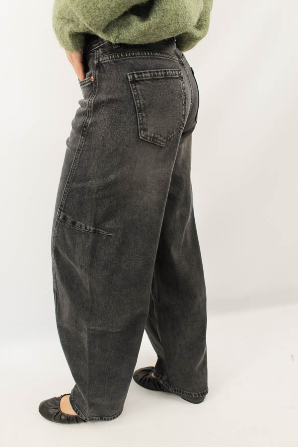 Balloon jeans donkergrijs | Luna  - Afbeelding 1