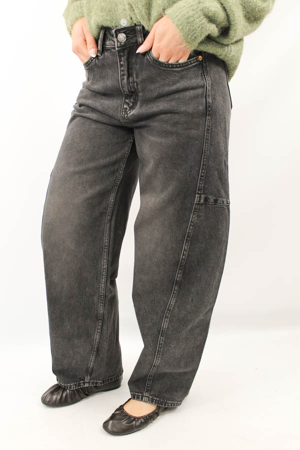 Balloon jeans donkergrijs | Luna 