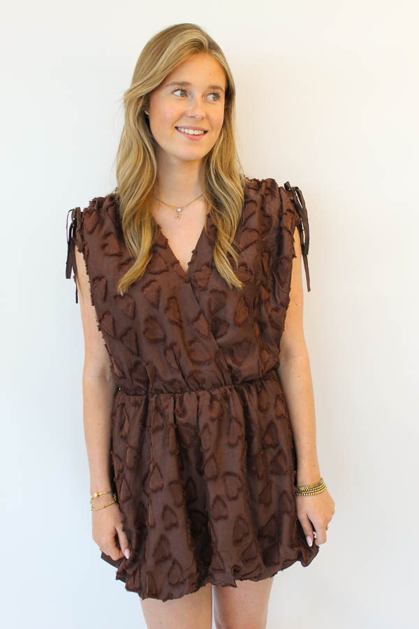 Balloon jurk bruin | Jolie