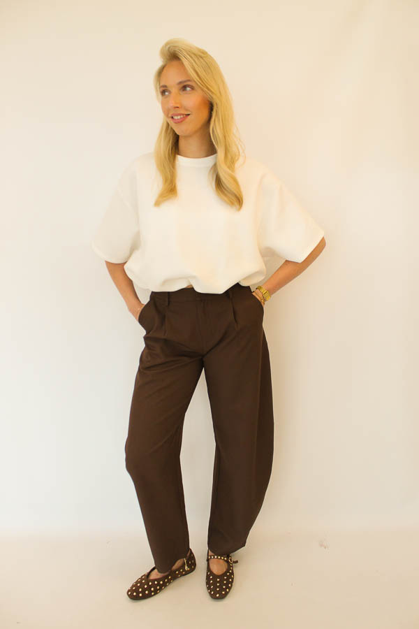 Balloon pantalon bruin | Gigi - Afbeelding 2