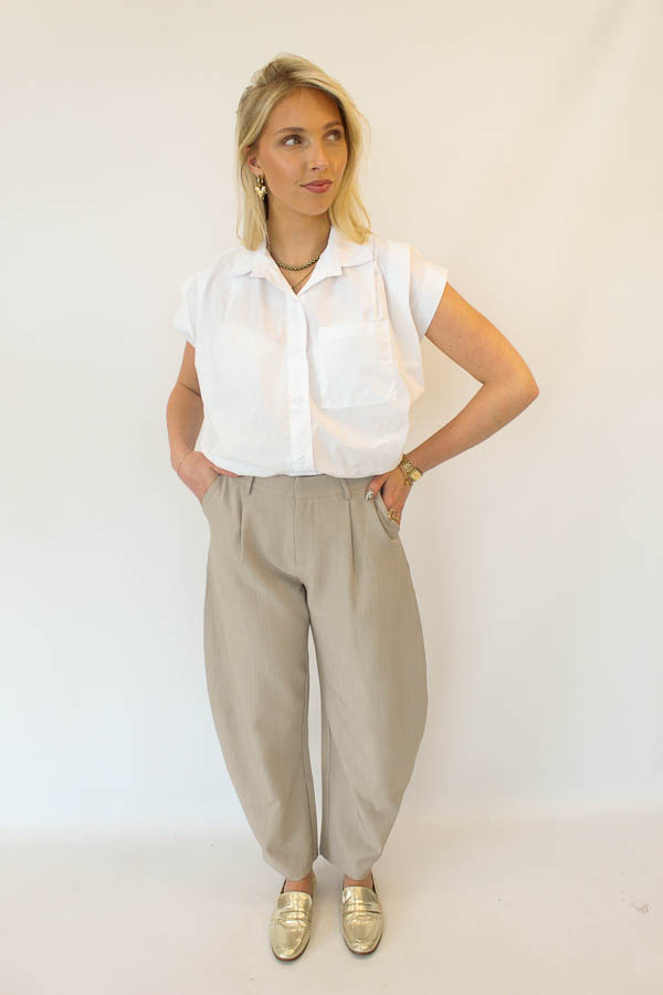 Mouwloze blouse wit | Anna - Afbeelding 3