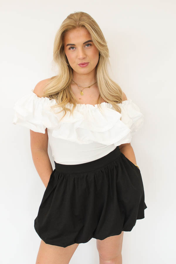 Balloon rok zwart | Bibi - Afbeelding 2