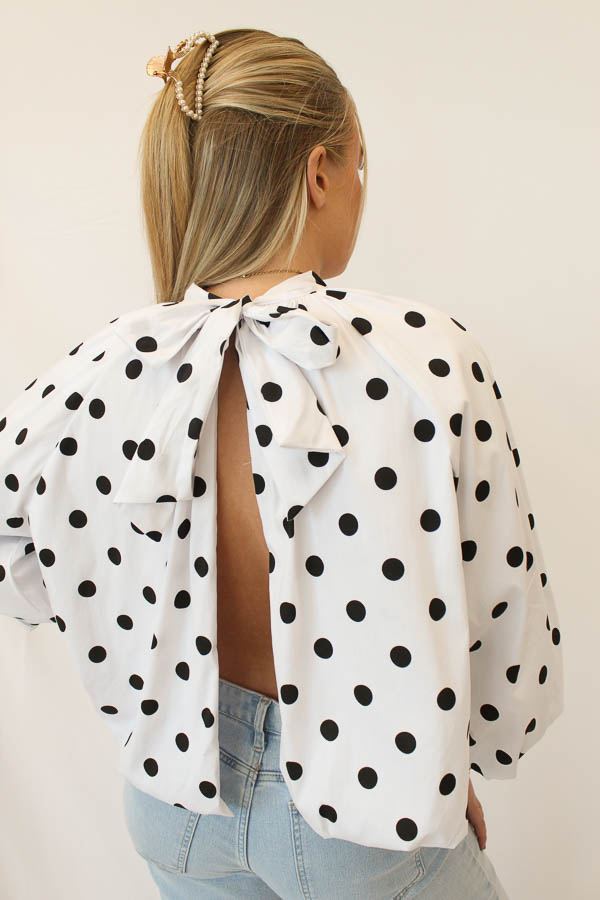 Balloon top stippen wit | Liv - Afbeelding 2
