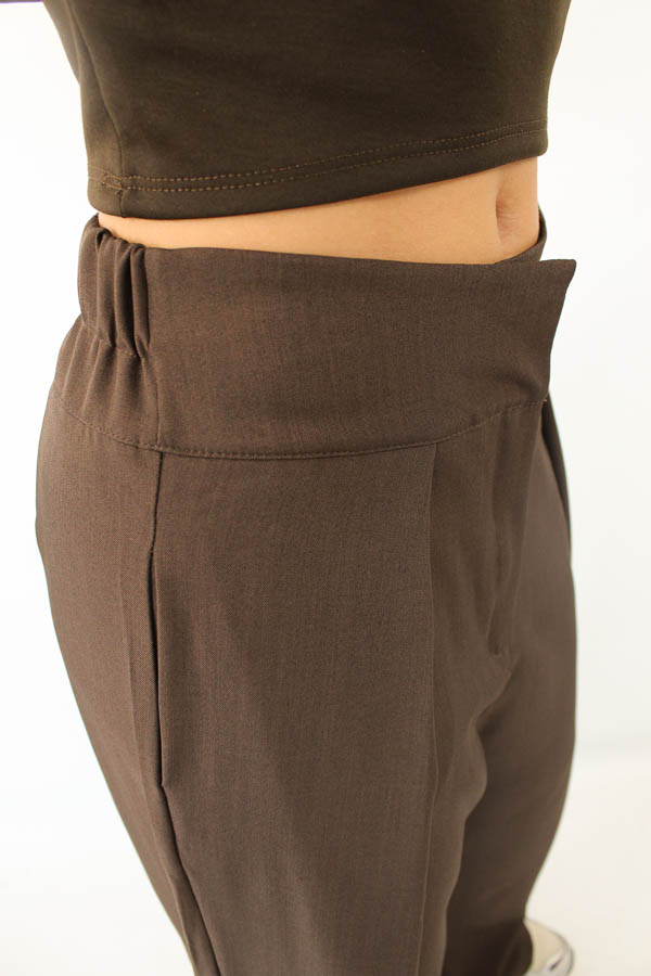 Barrel fit broek bruin | Noa - Afbeelding 4