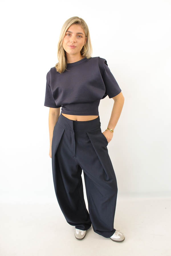 Barrel fit broek navy | Noa  - Afbeelding 2