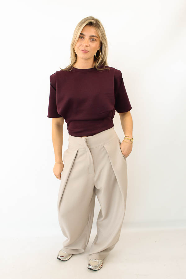 Barrel fit broek zand | Noa  - Afbeelding 2