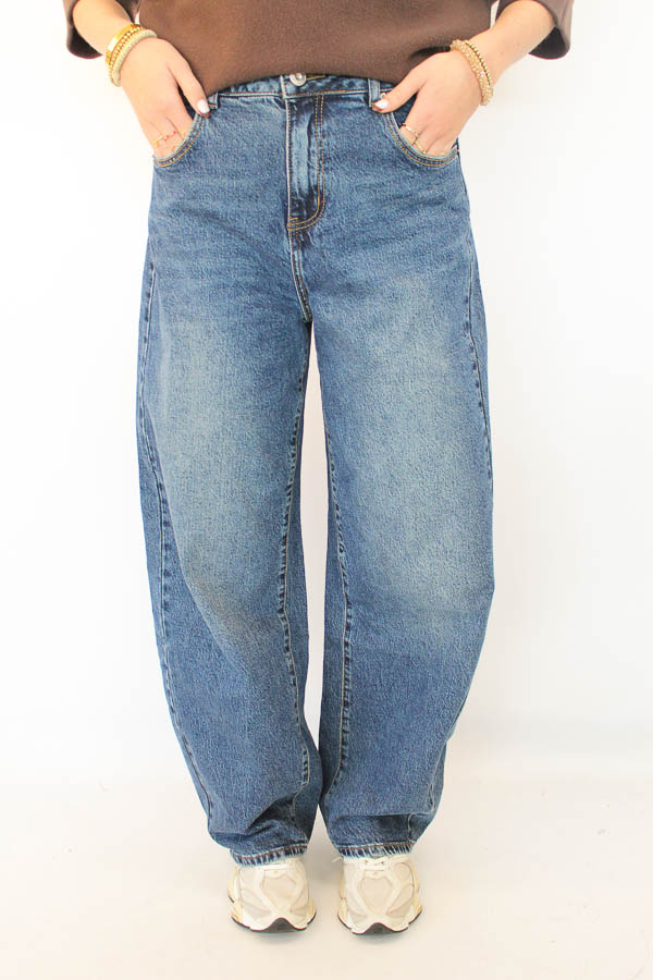 Barrel fit jeans blauw | Joël