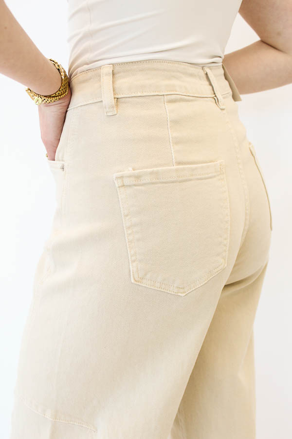 Barrel jeans beige | Aida  - Afbeelding 3