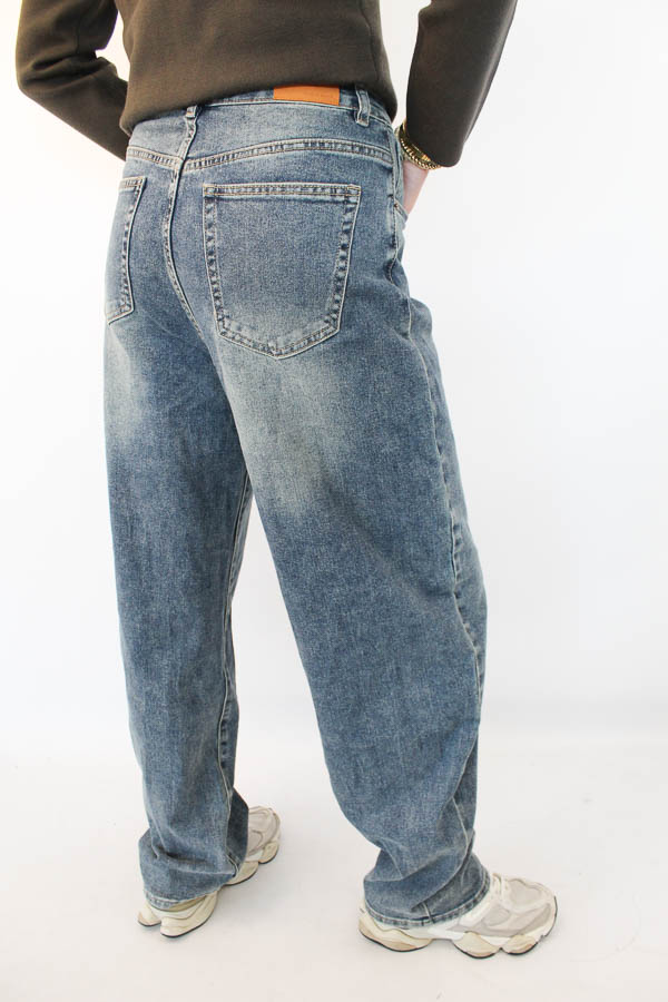 Barrel jeans blauw | Mihra  - Afbeelding 2