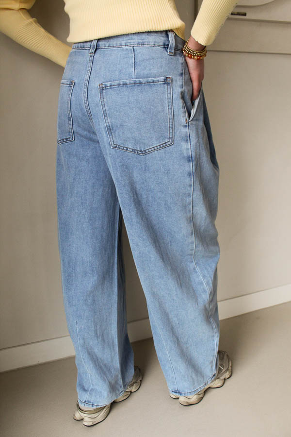 Barrel jeans blauw | Pleun - Afbeelding 2