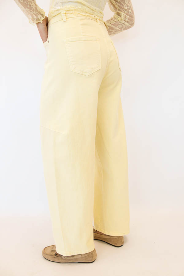 Barrel jeans geel | Aida - Afbeelding 3