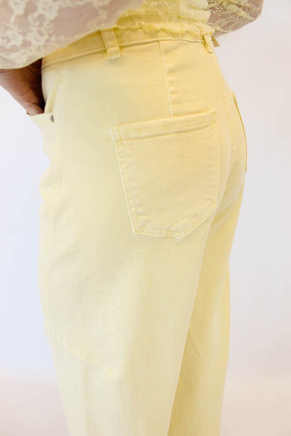 Barrel jeans geel | Aida - Afbeelding 4