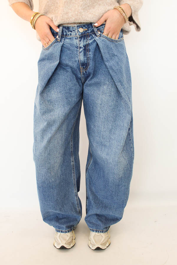 Barrel plooi jeans | Merle 