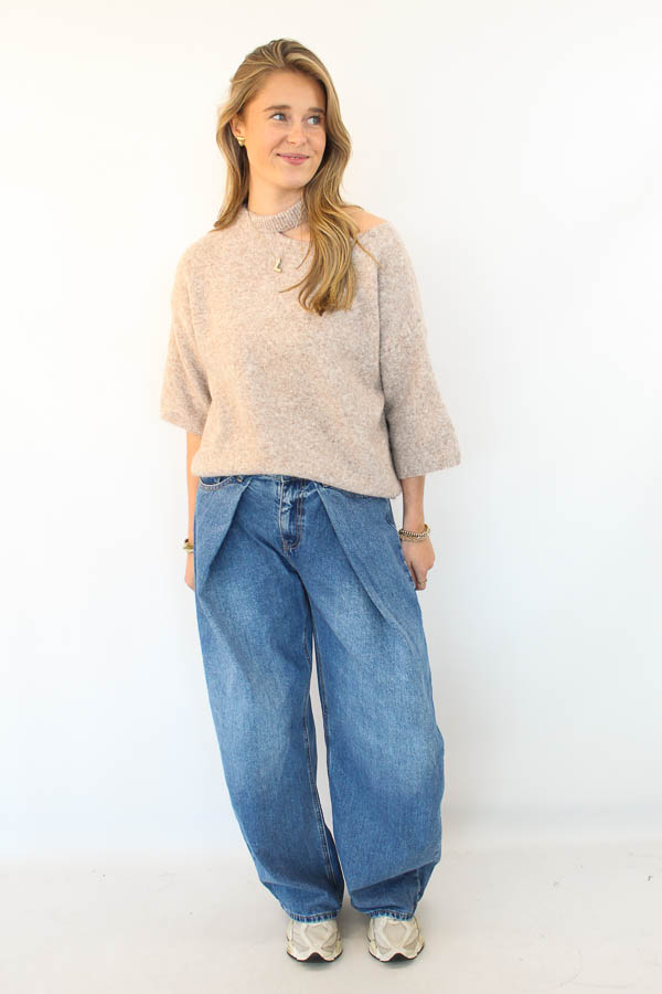 Barrel plooi jeans | Merle  - Afbeelding 3
