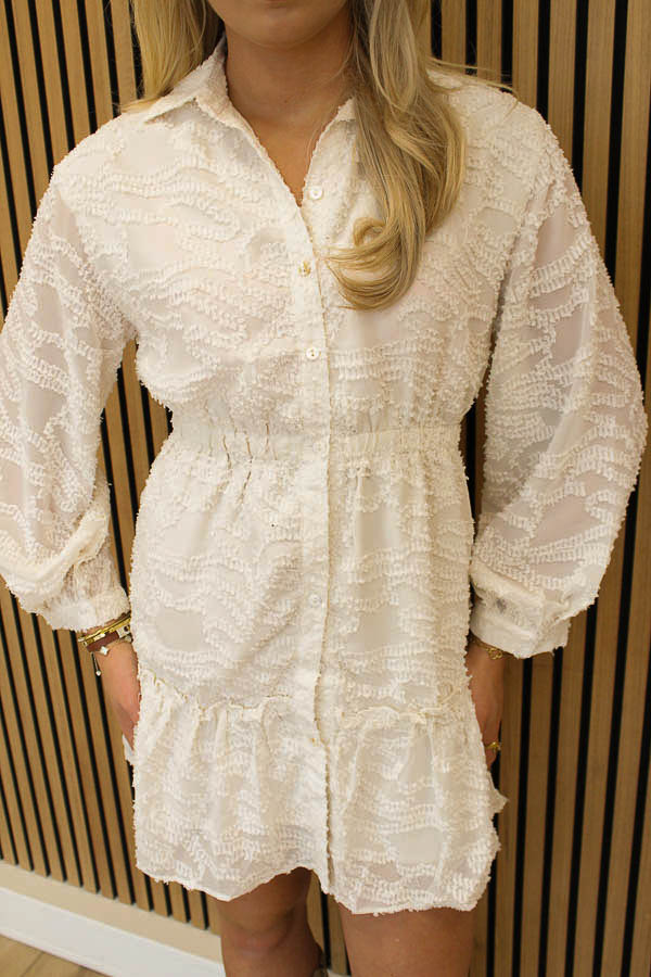 Beige jurk | Fabienne  - Afbeelding 2