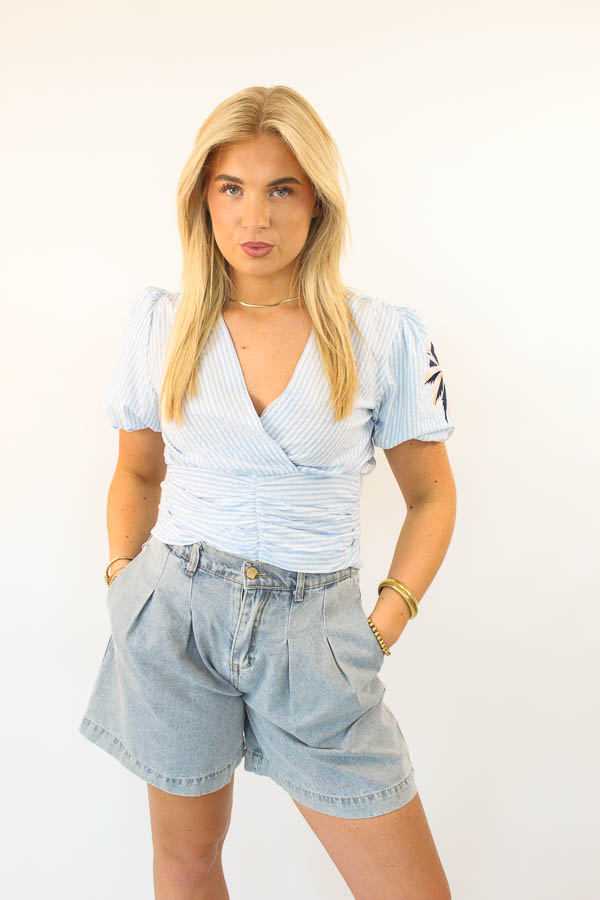 Bermuda short blauw | Julia - Afbeelding 3