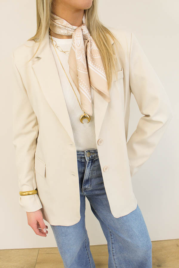 Blazer beige | Claire - Afbeelding 2