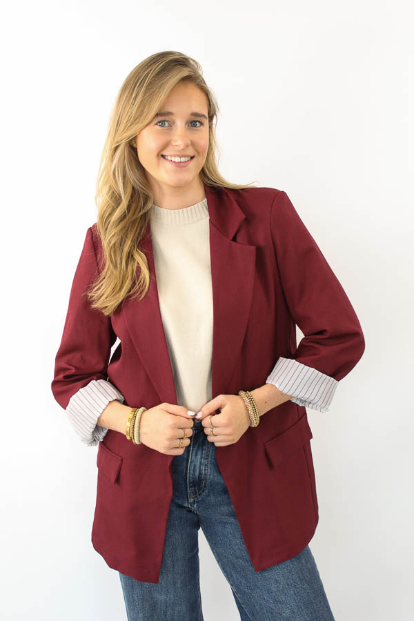 Blazer bordeaux | Mae 