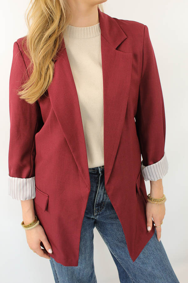 Blazer bordeaux | Mae  - Afbeelding 3