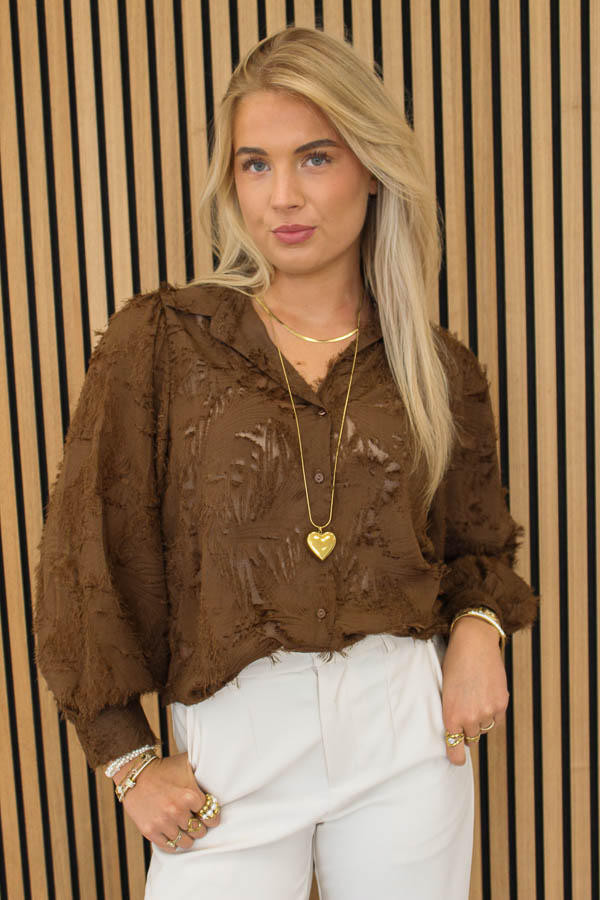 Blouse bruin | Loavie