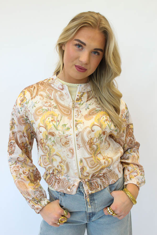 Blouse jas beige | Lina