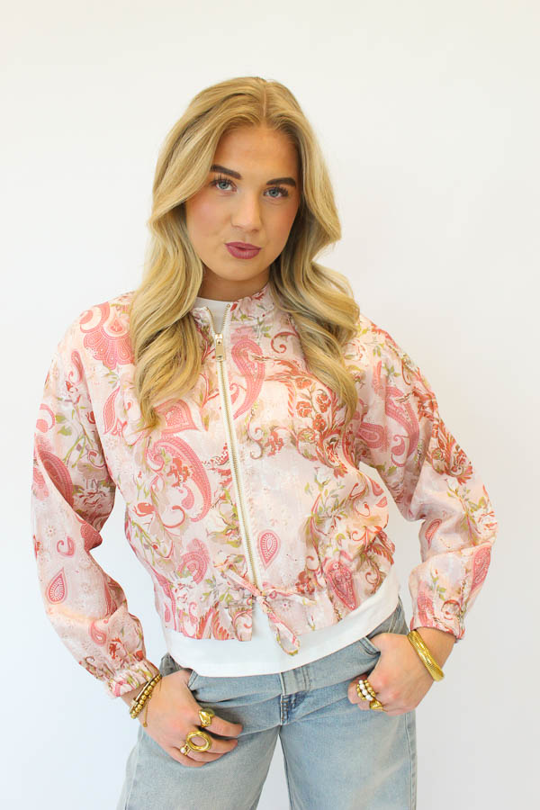 Blouse jas roze | Lina