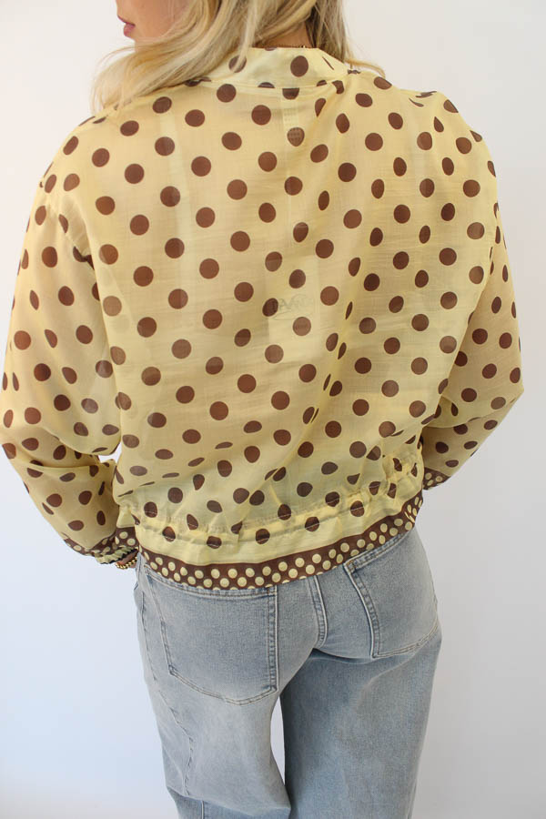 Blouse jas stippen geel | Fiona - Afbeelding 3