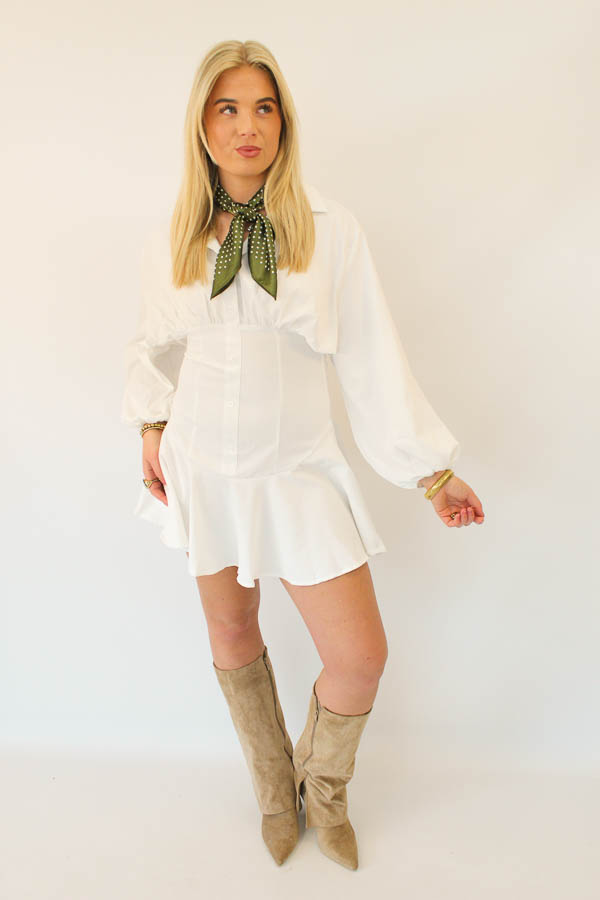 Blouse jurk wit | Ella