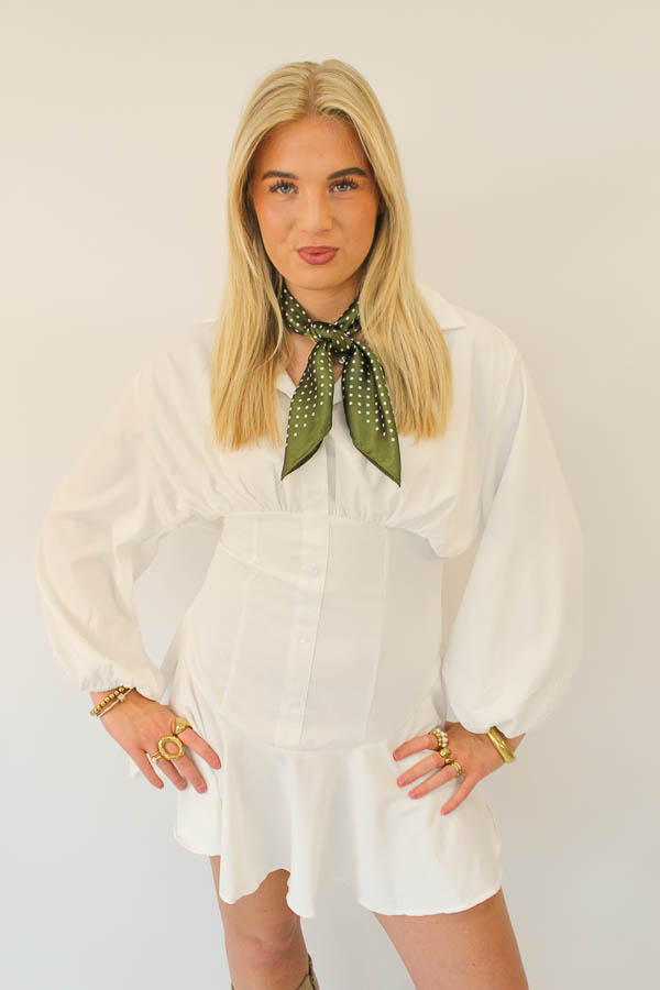 Blouse jurk wit | Ella - Afbeelding 2
