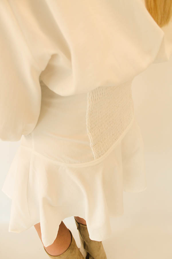 Blouse jurk wit | Ella - Afbeelding 4