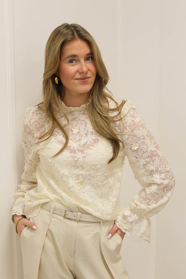 Blouse kant beige | Daisy