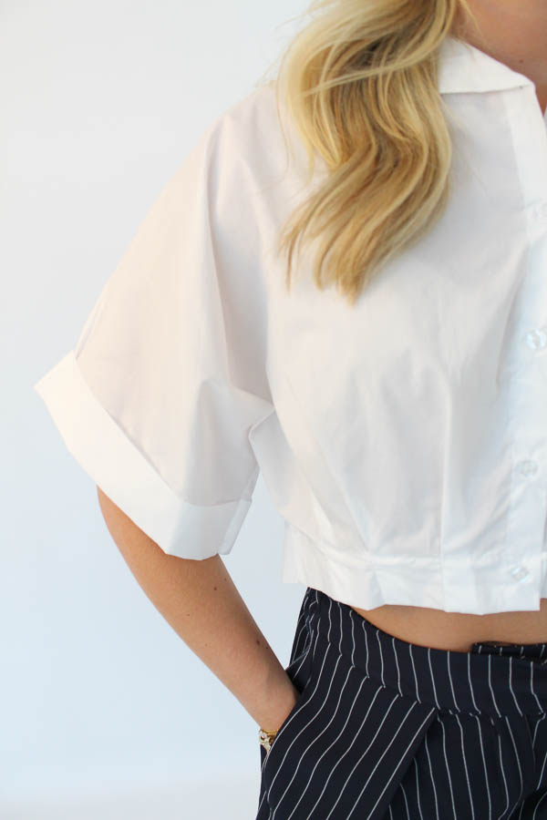 Blouse korte mouw wit | Ymre - Afbeelding 3