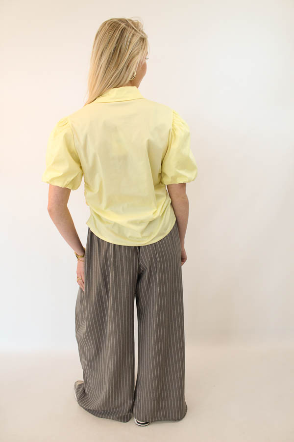 Blouse pofmouw geel | Annelieke - Afbeelding 4