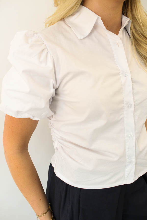 Blouse pofmouw wit | Annelieke - Afbeelding 2