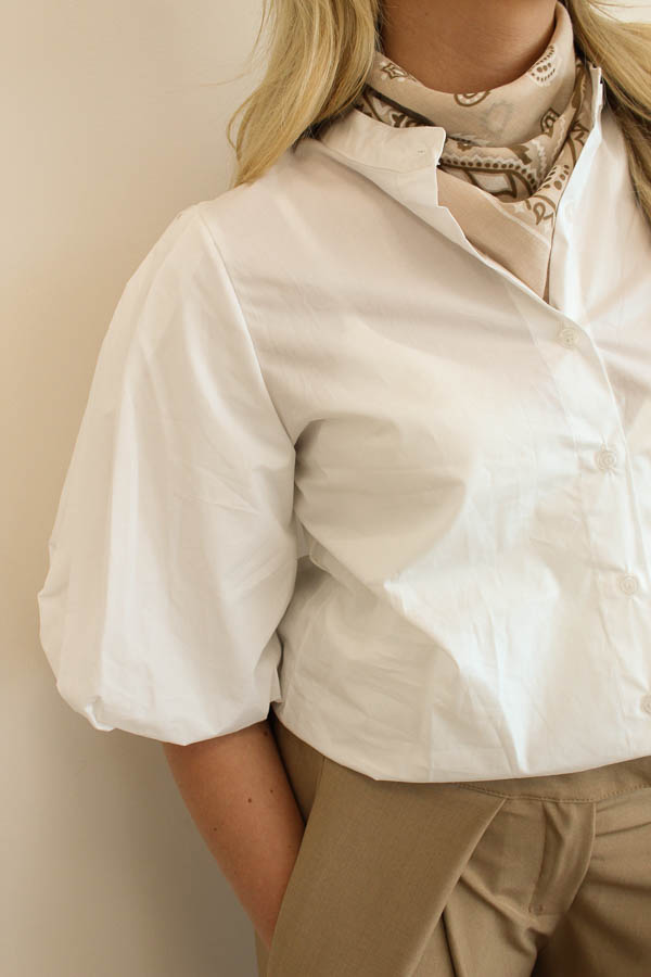 Blouse pofmouw wit | Poppy - Afbeelding 2